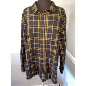 Carbon 2 Cobalt Mens Timbers Flannel Shirt Charcoal Gray Plaid Sz XL Long Sleeve